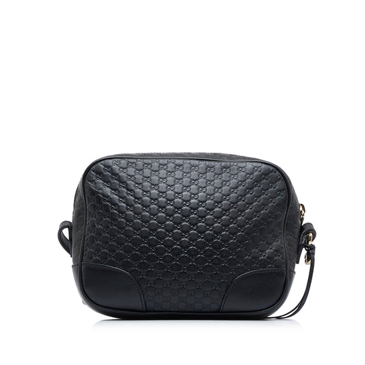 Gucci Bree Black Microguccisima Embossed Leather