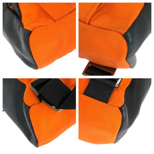 GUCCI Backpack 003 0233 Nylon, Leather Orange Black SilverMetal Backpack Backpack Women Used