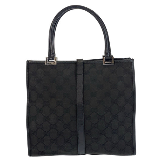 GUCCI Handbag 002 1065 GG canvas, leather Black black Handbag Tote Bag Jackie Women Used
