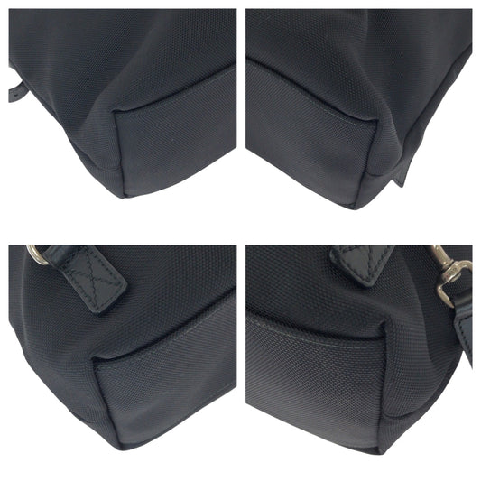 GUCCI Backpack 387105 canvas Black red green Backpack Tote Bag 2way Sherry line mens Used