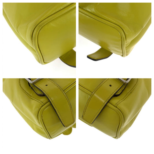 GUCCI Backpack 003 2034 0030 leather Yellow Brown SilverMetal Backpack Backpack Bamboo Women Used