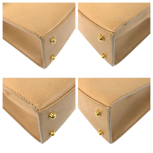 GUCCI Handbag 000 110 Leather, Bamboo Beige Gold Metal Handbag Bamboo Women Used