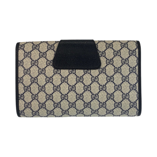 GUCCI Clutch bag 89 01 030 GG Supreme Canvas gray Sherry Line Old Gucci