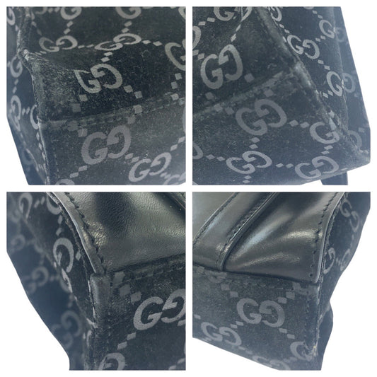 GUCCI Backpack 003 0236 Suede black Jackie