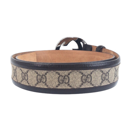 GUCCI belt 142930 GG Supreme Canvas Brown Interlocking 32