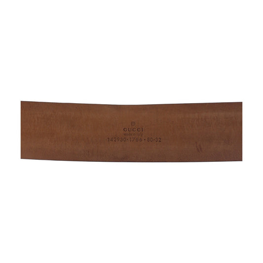 GUCCI belt 142930 GG Supreme Canvas Brown Interlocking 32
