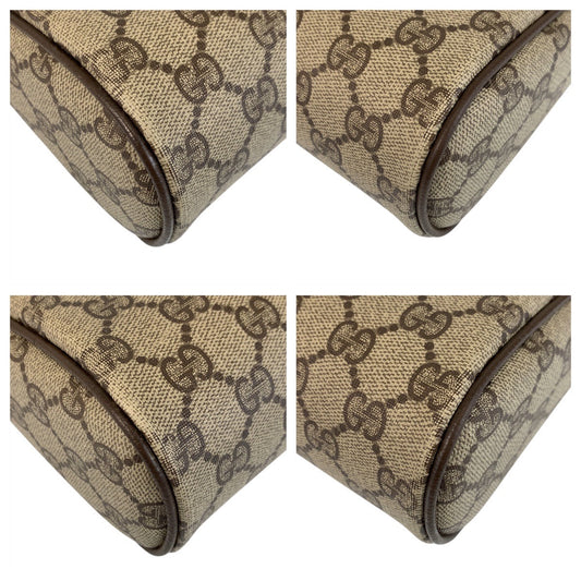 GUCCI Clutch bag 32 014 3553 GG Supreme Canvas beige Sherry Line Old Gucci