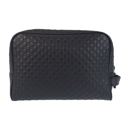 GUCCI business bag 419775 leather Black black Micro Guccisima
