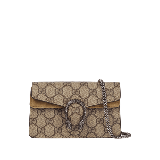 GUCCI Dionysus Canvas With Leather Shoulder Bag