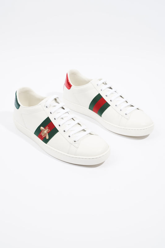 Gucci Ace Bee White / Red / Green Leather EU 37 UK 4