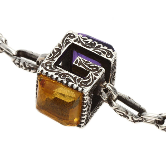 GUCCI bracelet SV Silver Citrine Amethyst #16 Women Used