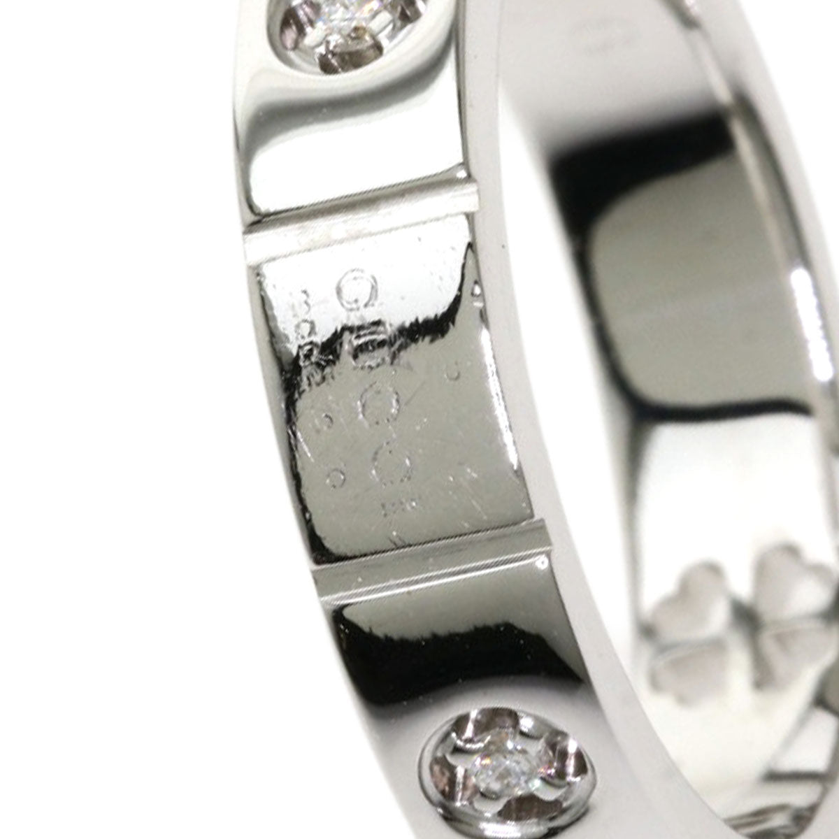 GUCCI Ring K18WG Silver Icon Amor Forever Diamond Women Used