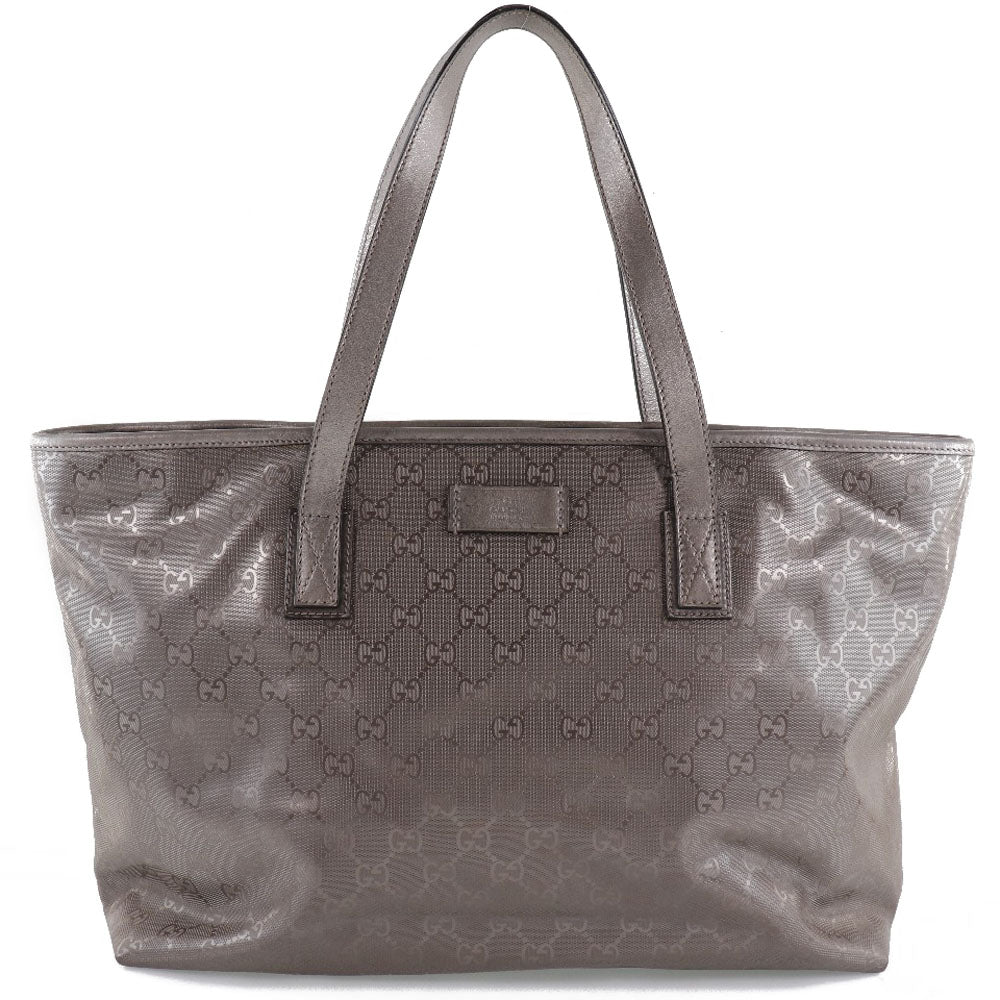 GUCCI Tote Bag 211137 PVC coated canvas Brown GG implementation Tote Women Used