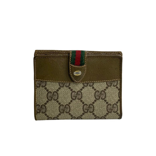 GUCCI Bifold Wallet leather Brown Sherry line