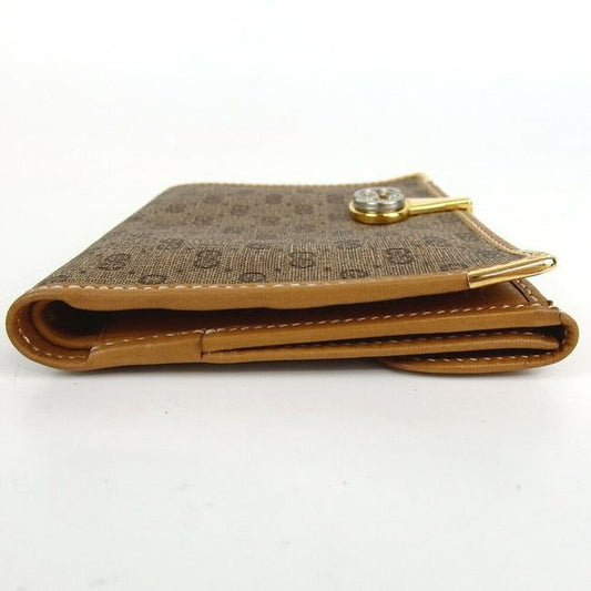 Gucci Brown Micro G Logo Print Vintage Guccissima Wallet