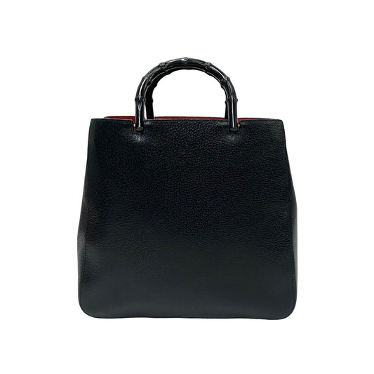 GUCCI Handbag leather black Bamboo