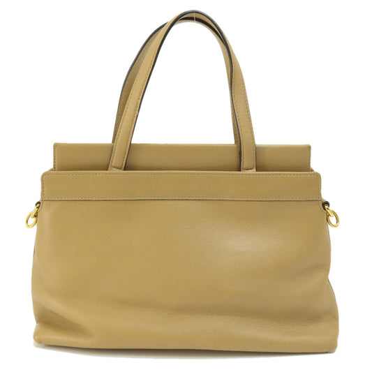 GUCCI Handbag 631663 leather Brown 2WAY Women Used
