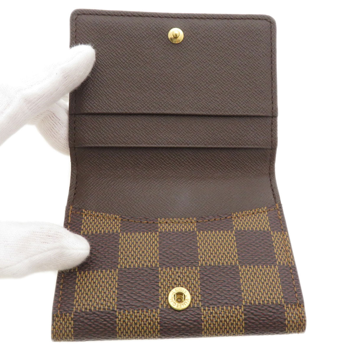 LOUIS VUITTON Coin case N62925 Damier canvas Brown Ludlow Damier Ebene Women Used