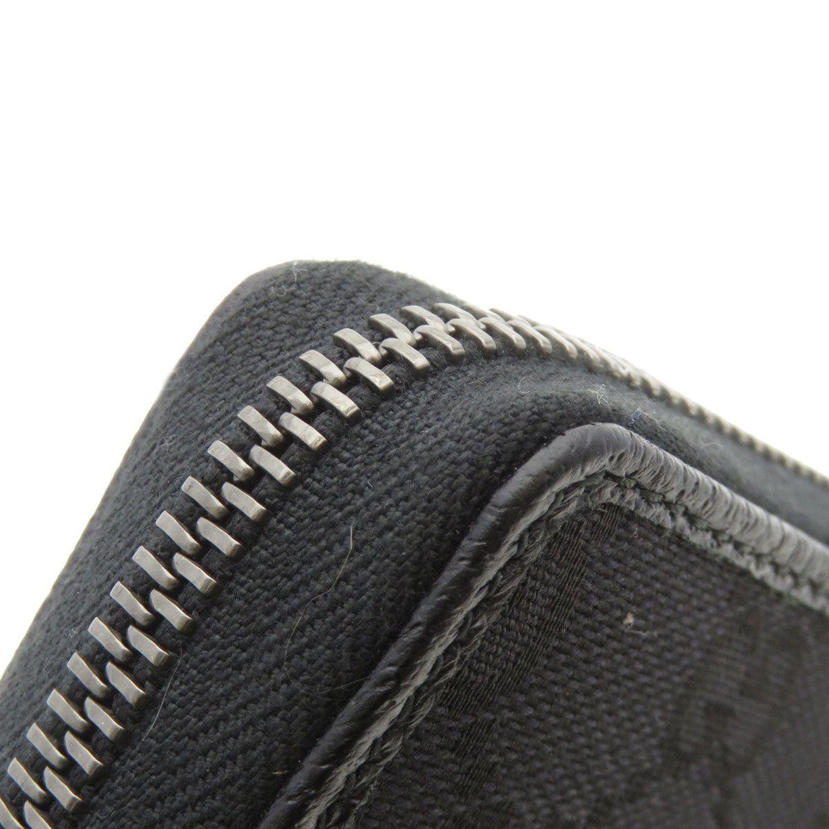 GUCCI Long Wallet Purse 307980 canvas black GG