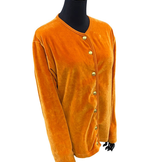 GUCCI cardigan cotton Orange Velour Cardigan M