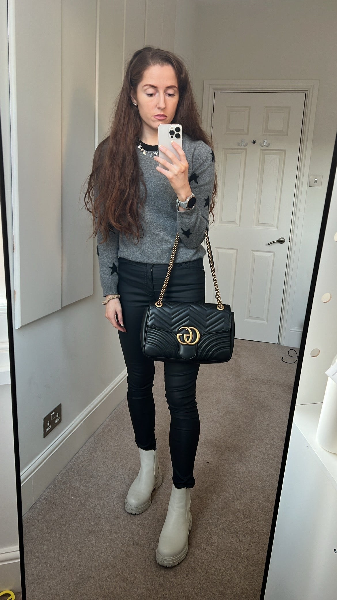 Gucci GG Black Marmont Medium Shoulder Bag (RRP £2,340)