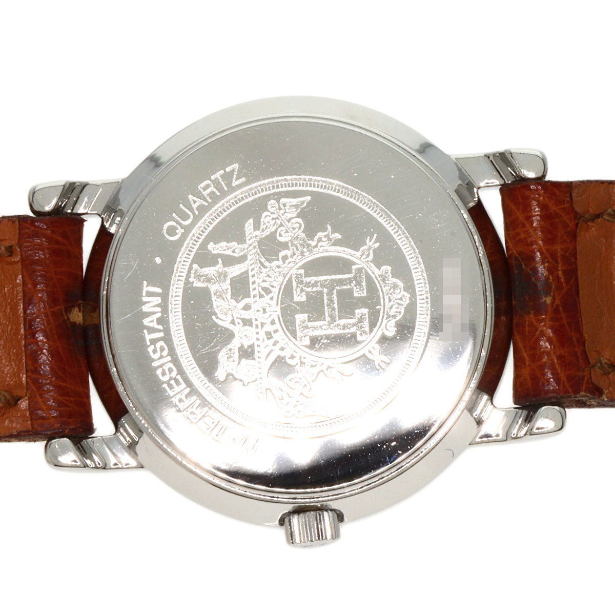 HERMES Watches Quartz Stainless Steel, Leather Silver Serie white dial Women Used