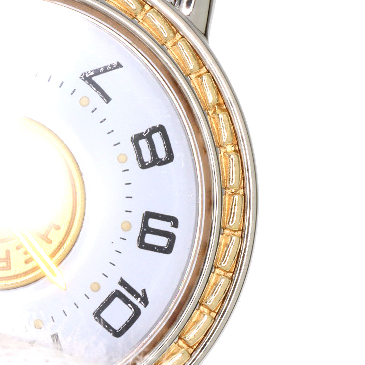 HERMES Watches Quartz Stainless Steel, Leather Silver Serie white dial Women Used