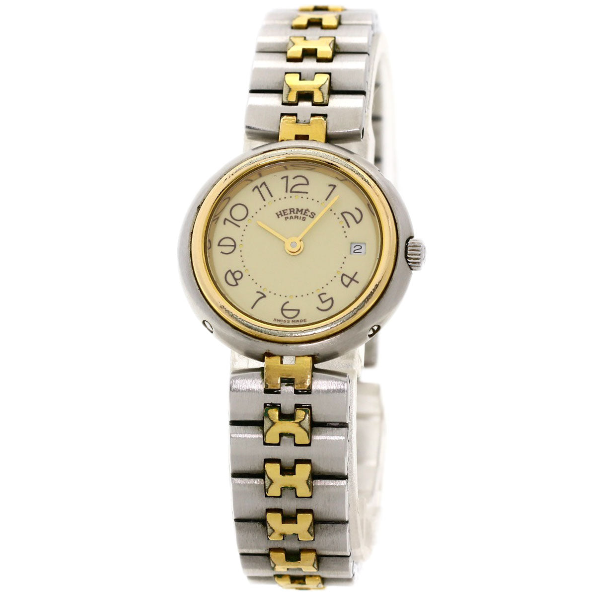 HERMES Watches Quartz Stainless Steel gold profile Ivory dial