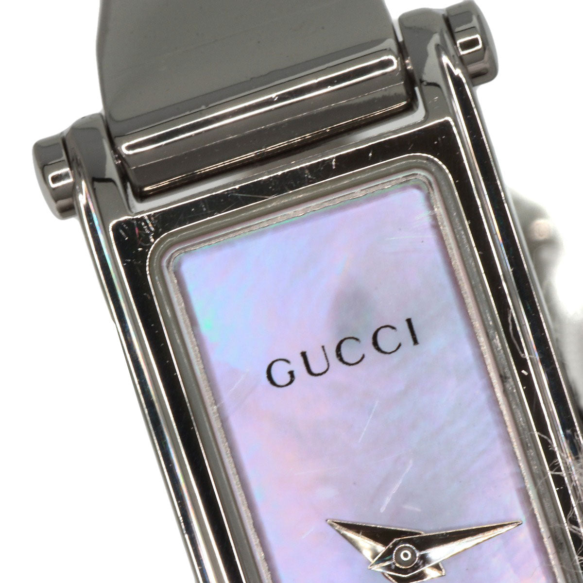 GUCCI Watches Quartz 1500L Stainless Steel Silver Square face Pink shell dial