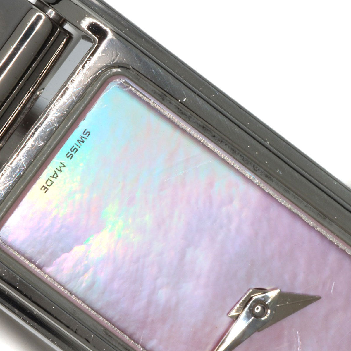GUCCI Watches Quartz 1500L Stainless Steel Silver Square face Pink shell dial