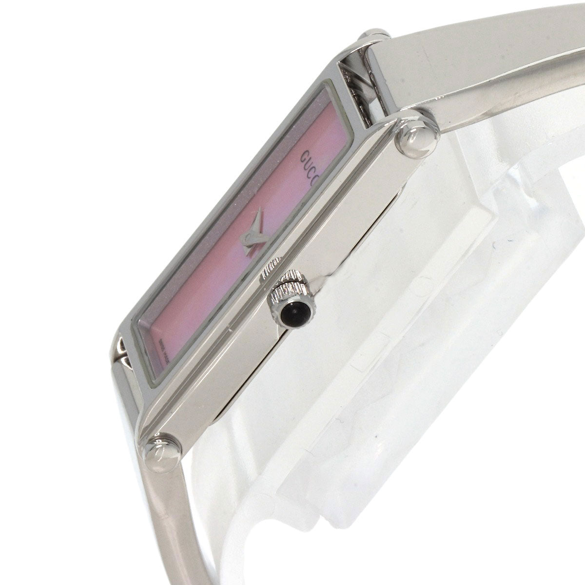 GUCCI Watches Quartz 1500L Stainless Steel Silver Square face Pink shell dial
