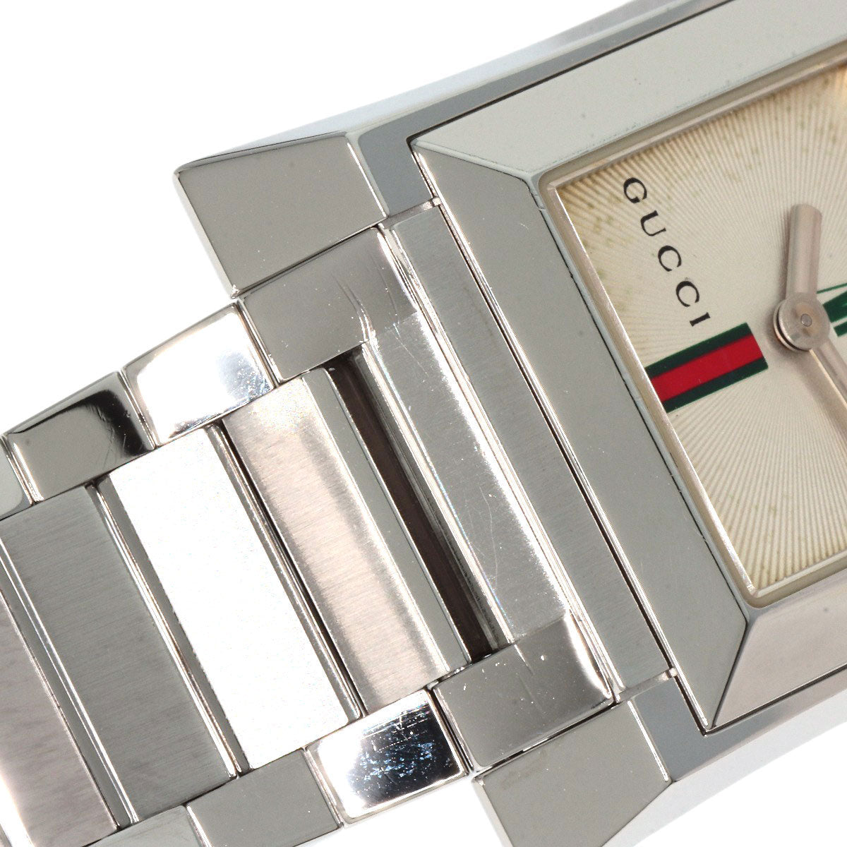 GUCCI Watches Quartz 111L Stainless Steel Silver Square face Ivory dial