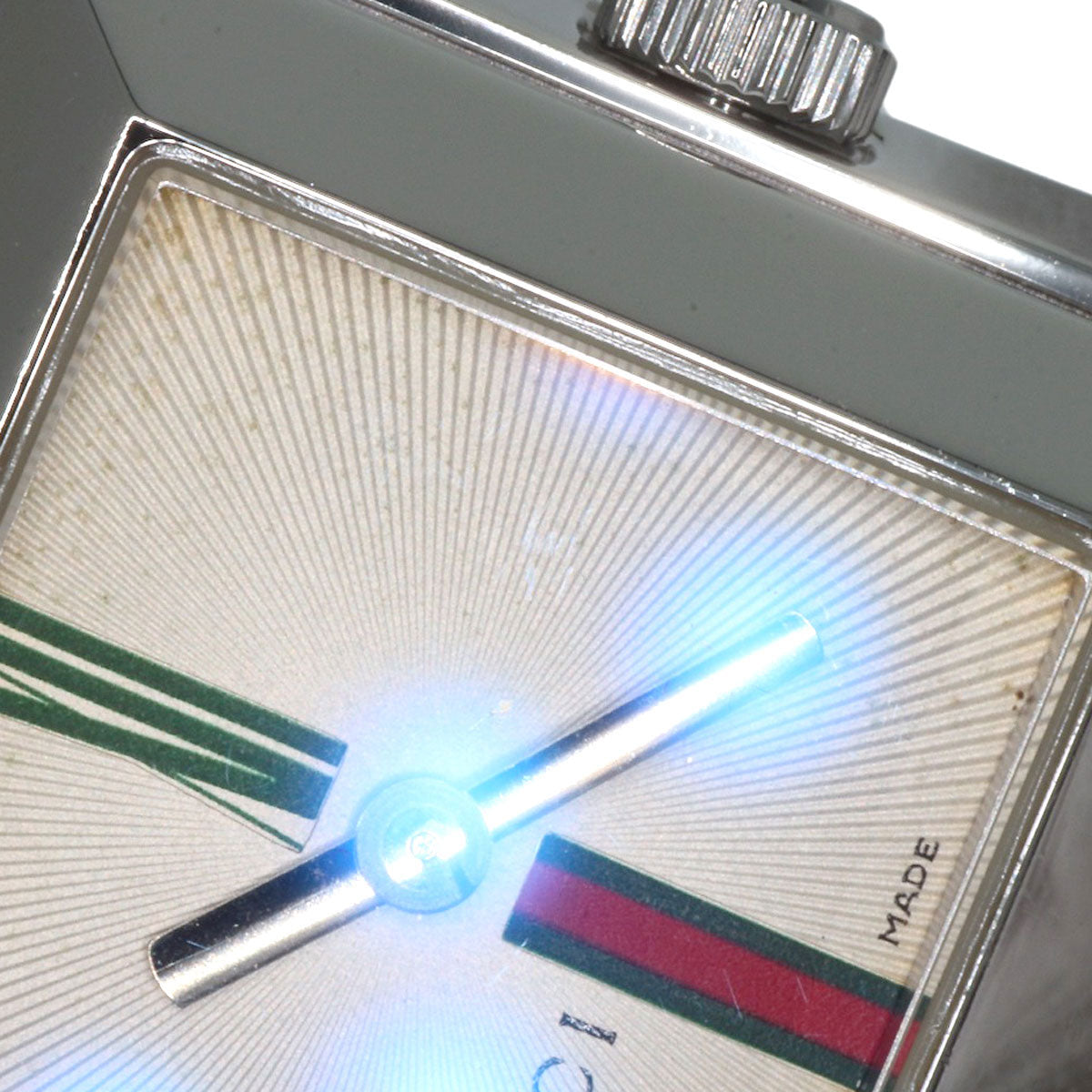 GUCCI Watches Quartz 111L Stainless Steel Silver Square face Ivory dial
