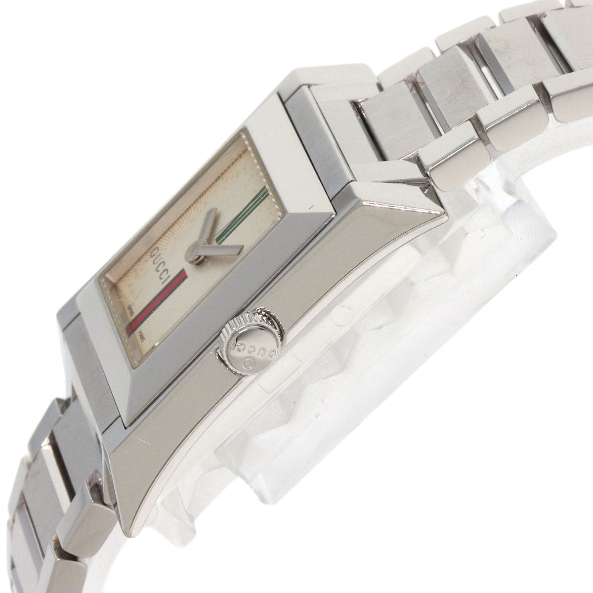 GUCCI Watches Quartz 111L Stainless Steel , Stainless Steel Silver Square face Ivory dial Women Used