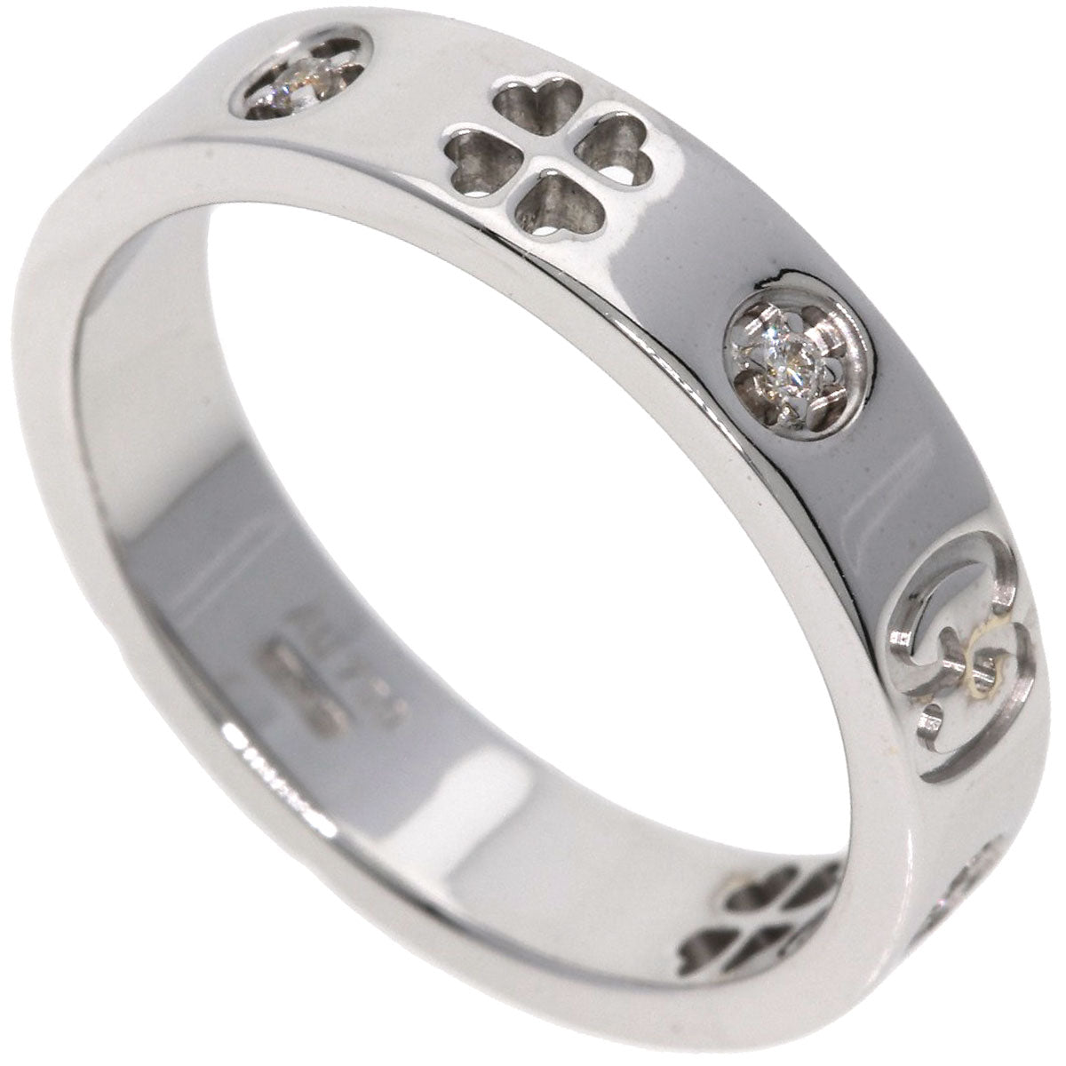 GUCCI Ring K18WG Silver Icon 5P Diamond