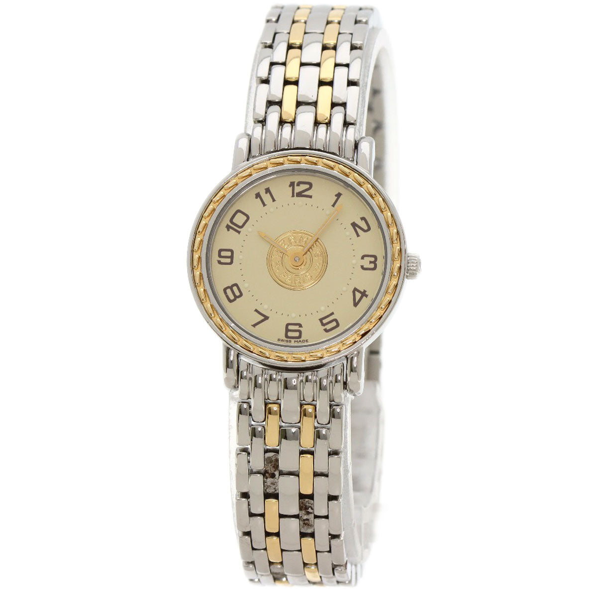 HERMES Watches Quartz SE4.220 Stainless Steel , SSxGP gold Serie Ivory dial Women Used
