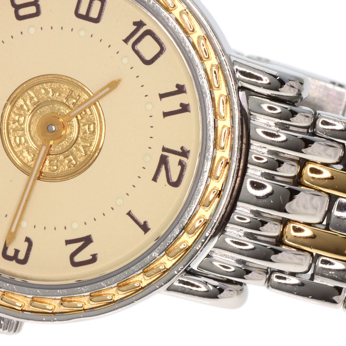 HERMES Watches Quartz SE4.220 Stainless Steel , SSxGP gold Serie Ivory dial Women Used