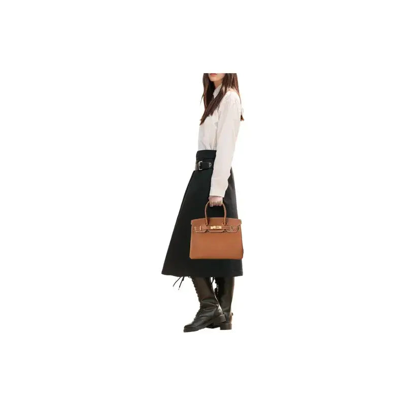 HERMES Birkin 25 Bag brown togo Leather Handbag (25,28,32)  silver hardware