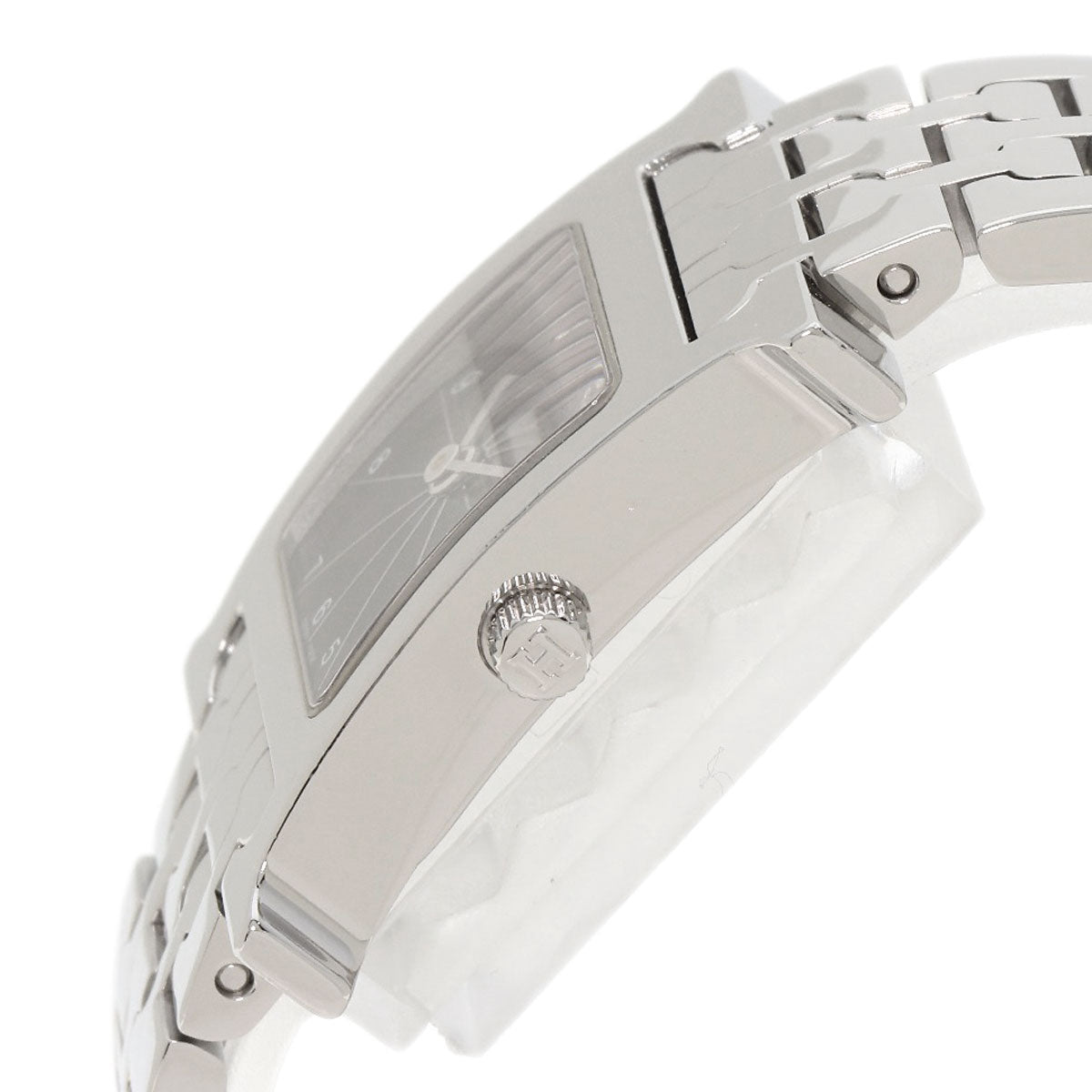 HERMES Watches Quartz HH1.210 Stainless Steel , Stainless Steel Silver H watch black dial Women Used