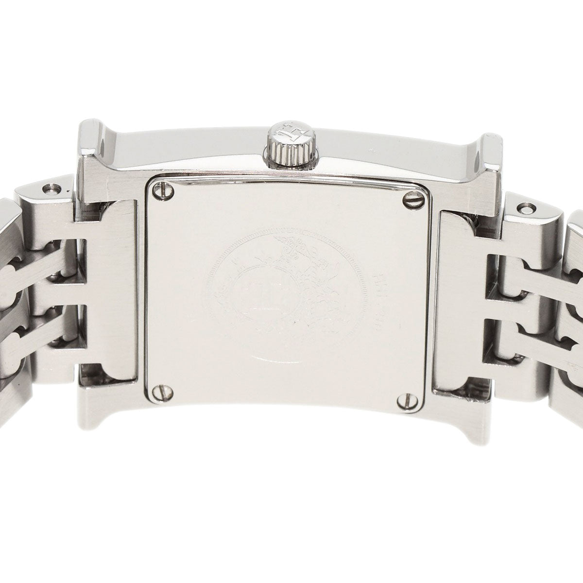 HERMES Watches Quartz HH1.210 Stainless Steel , Stainless Steel Silver H watch black dial Women Used