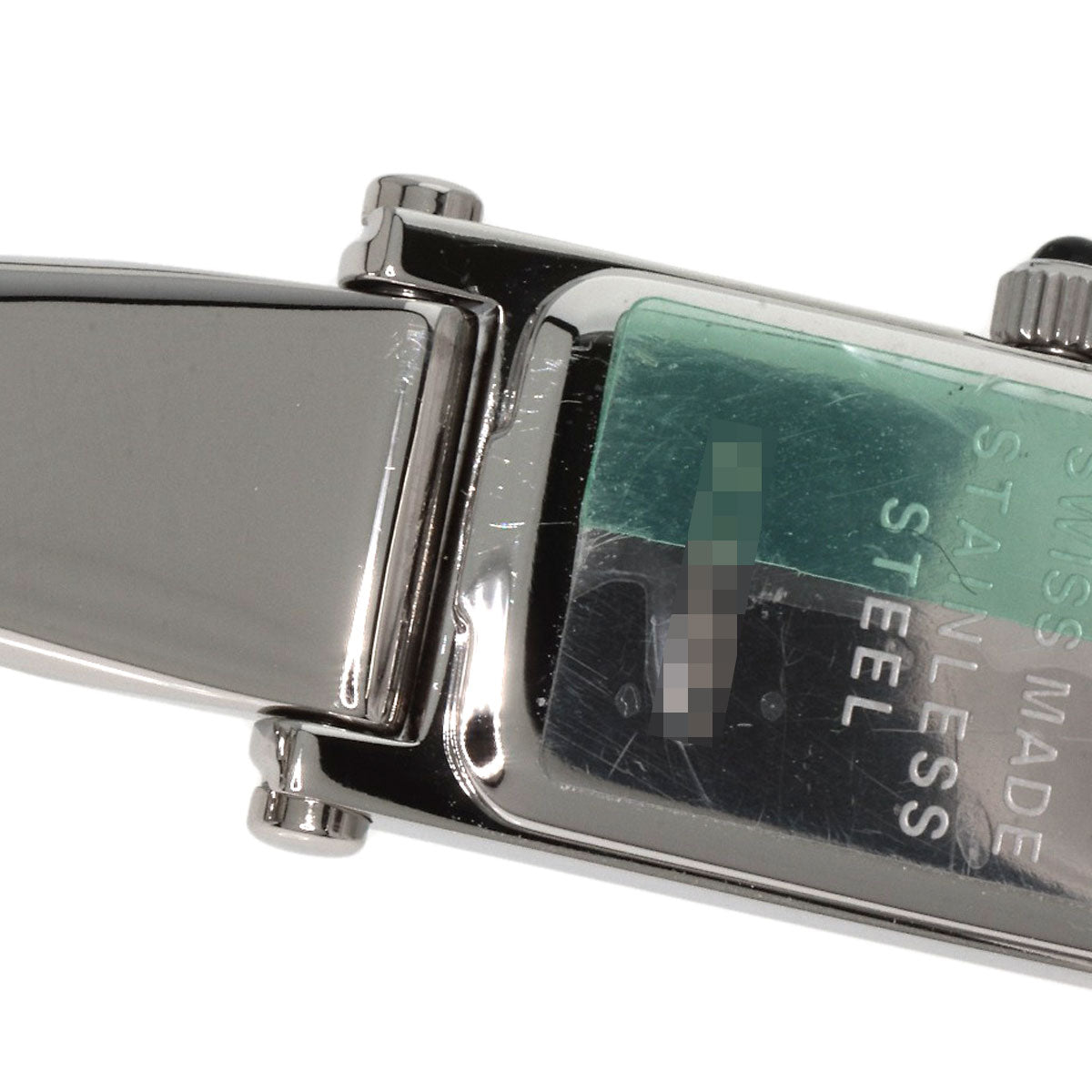 GUCCI Watches Quartz 1500L Stainless Steel , Stainless Steel Silver Square Face 1P Diamond Silver dial Women Used