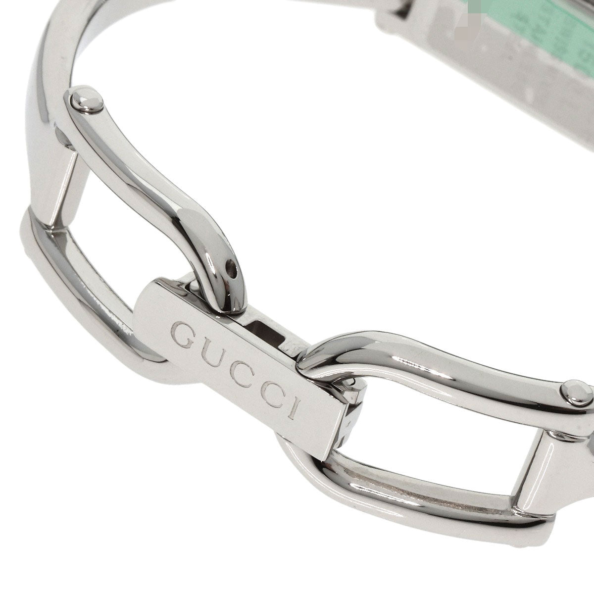 GUCCI Watches Quartz 1500L Stainless Steel , Stainless Steel Silver Square Face 1P Diamond Silver dial Women Used