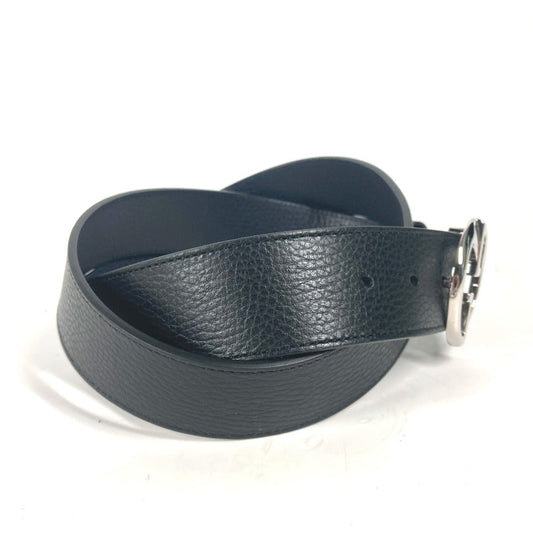 GUCCI belt 449715 leather black GG logo 105