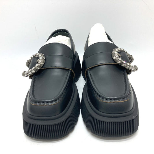 GUCCI loafers leather black Duonysus Women 34 1/2 Used