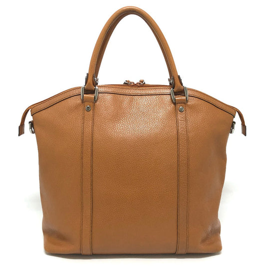 GUCCI Handbag 33955 leather Brown Interlocking G charm Women Used