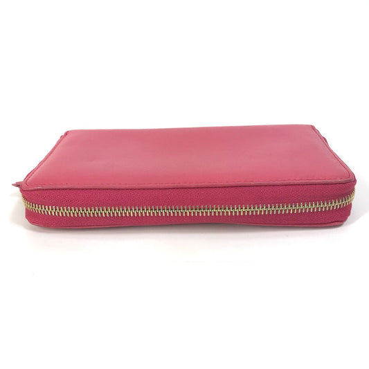 GUCCI Long Wallet Purse 308280 leather Red Interlocking G Women Used