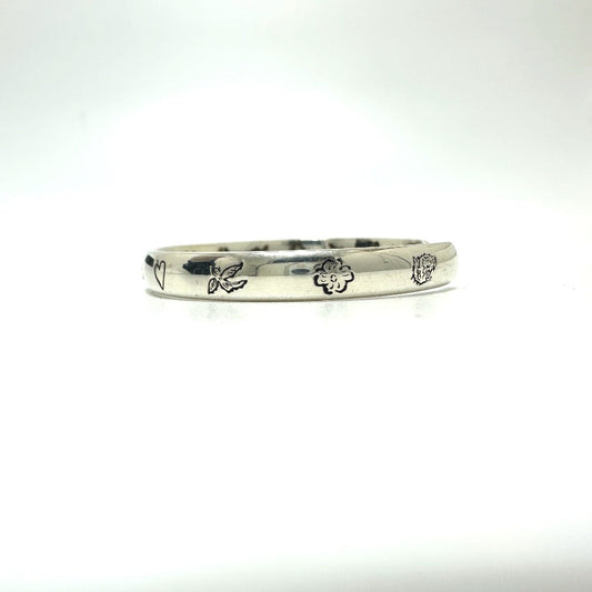 GUCCI Bangle 454287 SV925 Silver Blind for love Women 17 Used