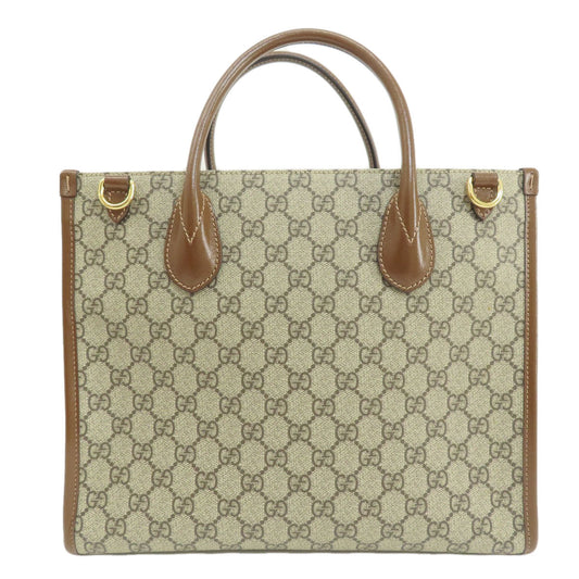 GUCCI Handbag 659983 PVC Brown GG 2WAY Women Used