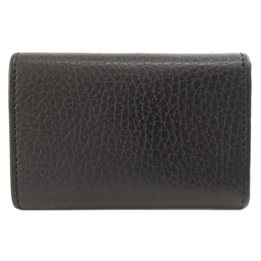 GUCCI Key case Key holder  466118 leather black GG Marmont