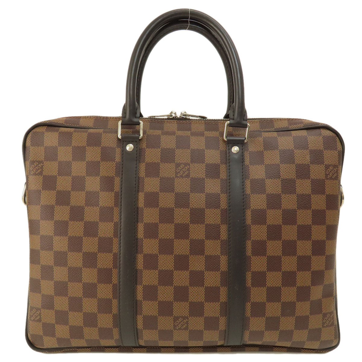 LOUIS VUITTON Business bag N41466 Damier canvas Brown Porto Document Voyage PM Damier Ebene Women Used